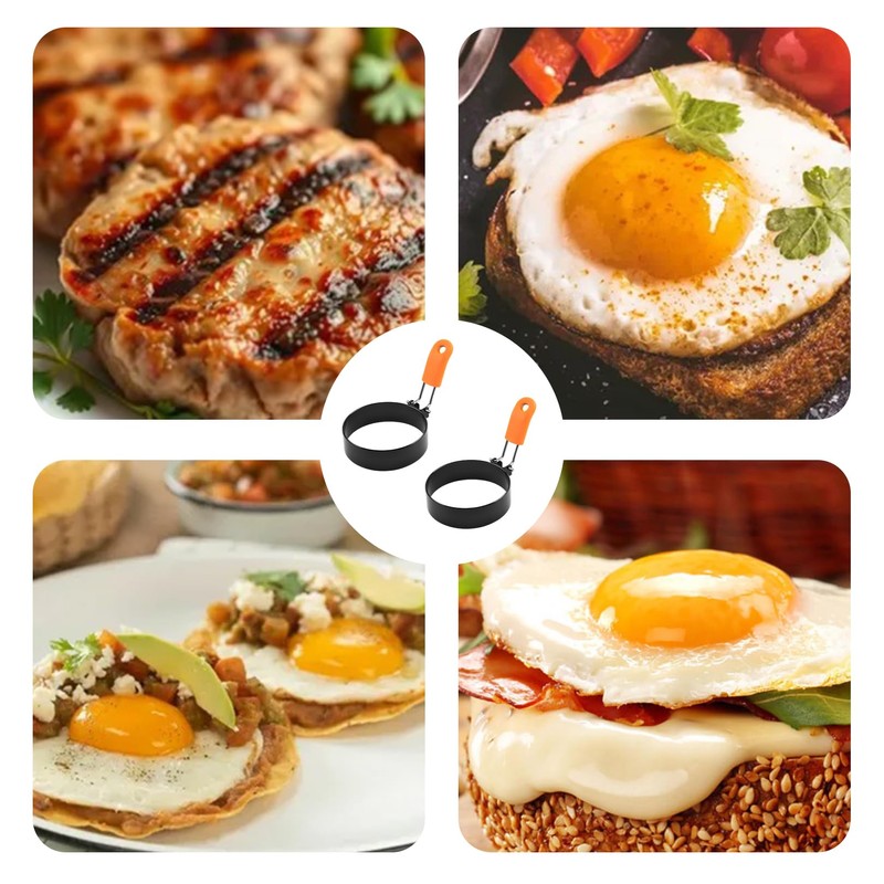 Pack of 2 fried egg moulds, pancake moulds, fried egg