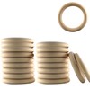 AUXBC 20PCS Unfinished Wooden Rings, 70mm/2.8" Natural Smooth Wooden Circles