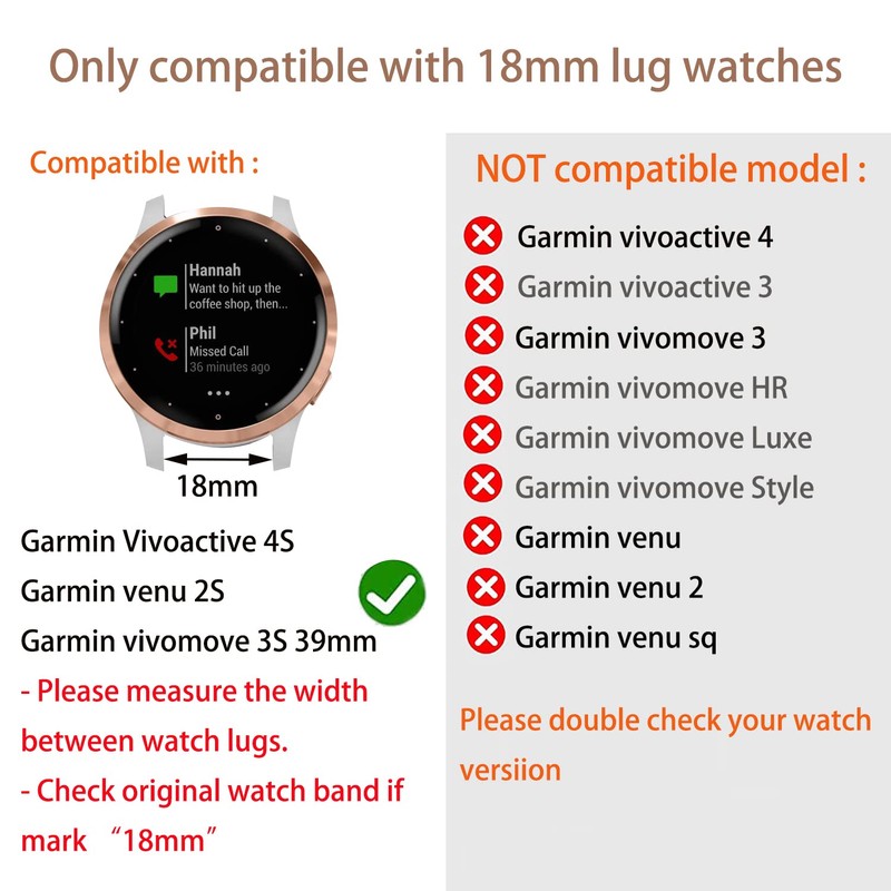 ViCRiOR Bands Compatible with Garmin Vivoactive 4S 40mm / Venu