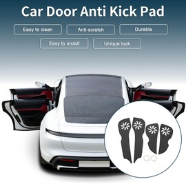 TUCKBOLD Leather Car Door Anti Kick Pad Sticker for Hyundai Tucson 2006-2013 Door Side Edge Guard Protector Interior Accessories Black 1 Set