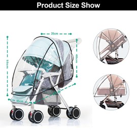 Pushchair Rain Cover for Pushchair, Universal Rain Cover for Pushchair, Universal Rain Cover for Buggy, Universal Comfort Rain Cover, Universal Comfort Rain Cover for Buggy, 1 Piece