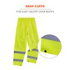 Ergodyne Standard Class E Lightweight Hi-Vis Rain Pants, Lime, Large