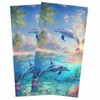 VSINKEEG Kitchen Towels Pack of 2 Underwater Dolphin Sea Fish