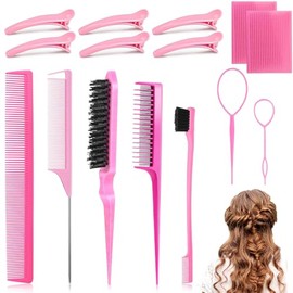15 Peine de Textura Peines de Peinado para Hombre con Textura Dientes Anchos, Peine Retro de Peluquería de Cabeza Aceite Portátil para Hombres,...    