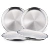 HaWare Toddlers Kids 18/8 Stainless Steel Plates, Durable Metal 304