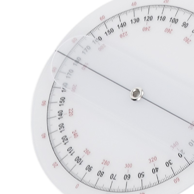 5Pcs Medical Goniometer Transparent Plastic Multifunction Joint Goniometer Set Kit