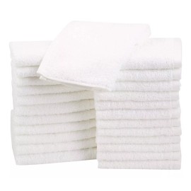 Amaz. 6 Toallas Blancas Felpa Secado Rápido, Gimnasio 30.5x 30.5cm