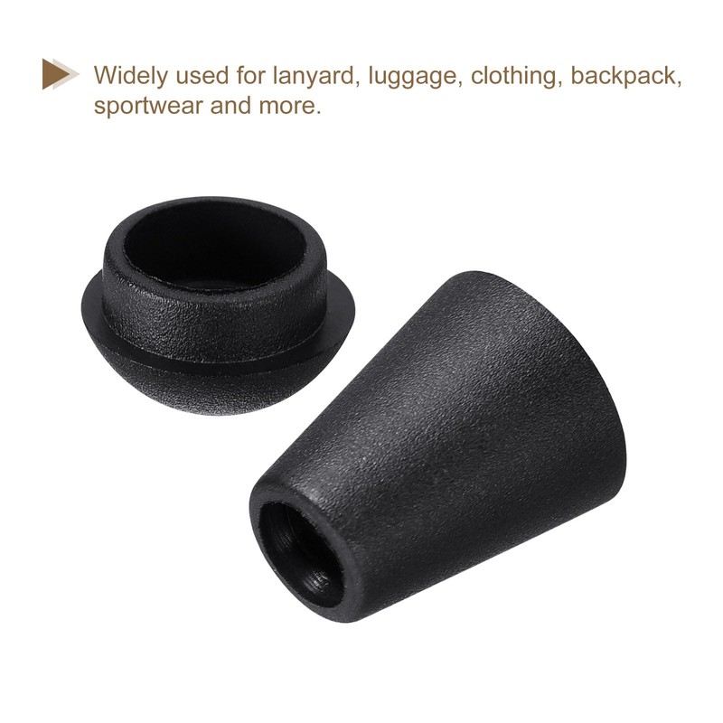QUARKZMAN Bell End Stopper, Plastic Cord, Rope End Clasps, Rope