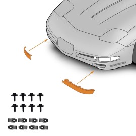 MIDWEST CORVETTE C5 Corvette Left + Right Spoiler W/ Hardware  Fits: All 97 thru 04 Corvettes