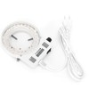 Microscope Camera Adjustable Dimmable LED Ring Light Source Lamp for