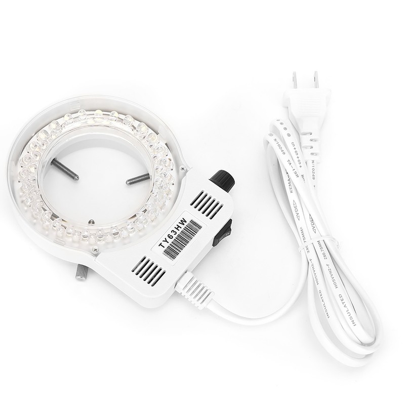 Microscope Camera Adjustable Dimmable LED Ring Light Source Lamp for
