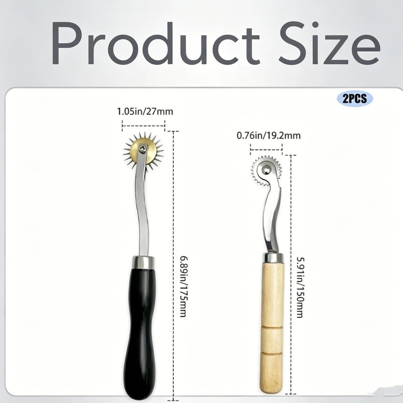 2 Pack Tracing Wheel for Sewing – Stainless Steel Needle