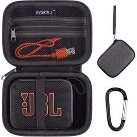 EVGRDCS Carrying case for JBL Go 4/JBL Go 3,Scratch and Fall Resistant, with Hanging Rope and mesh Bag.