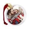 Shot2go Pack of 8 Christmas Photo Baubles Gold/Red - each