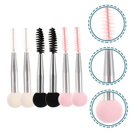 SAFIGLE 6pcs Double Head Eyebrow and Eyelash Makeup Sponge Brush Set Travel-Friendly Easy to Use for Beginners Includes Eyebrow Stamper and Liquid Brush