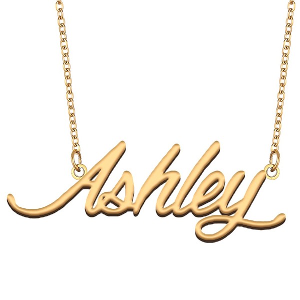 GR35Z9 Ashley Name Necklace Gift for Her His Friend Fans