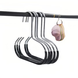 Multi-Functional Space-Saving Hat & Scarf Hanger - Non-Slip PVC Coated Clothes Rack Organizer for Closet, Wall, Balcony - Durable & Versatile Hanger for Hats, Ties, Scarves, Delicate Fabrics (10PCS)