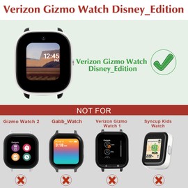 Kuaguozhe Tempered Glass Screen Protector Only Compatible for Gizmo Watch Disney_Edition, Clear（Not Compatible for GizmoWatch 2）
