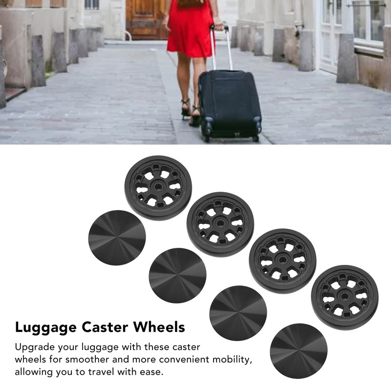 Luggage Caster Wheels Lightweight Silent Suitcase Universal Replacement Rollers Wheels