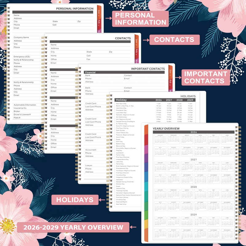 2026-2029 Monthly Planner - July 2026 - June 2029, 3