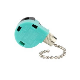 Geettcaifu 1 Pcs ZE-268S6 Ceiling Fan Light Pull Chain Switch, 3 Speed 4 Wire Pull Chain Switch Compatible with Ceiling Fans, Lamps and Wall Lights - Silver