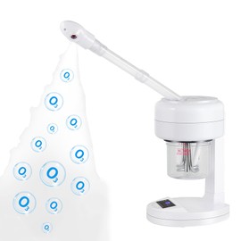 HeavenBird Ozone Facial Steamer, Portable Nano Ionic Face Steamer with LCD Screen, Extendable 360° Rotating Arm, Rotatable Nozzle, Hot Mist Function for Personal Care at Home or Salon