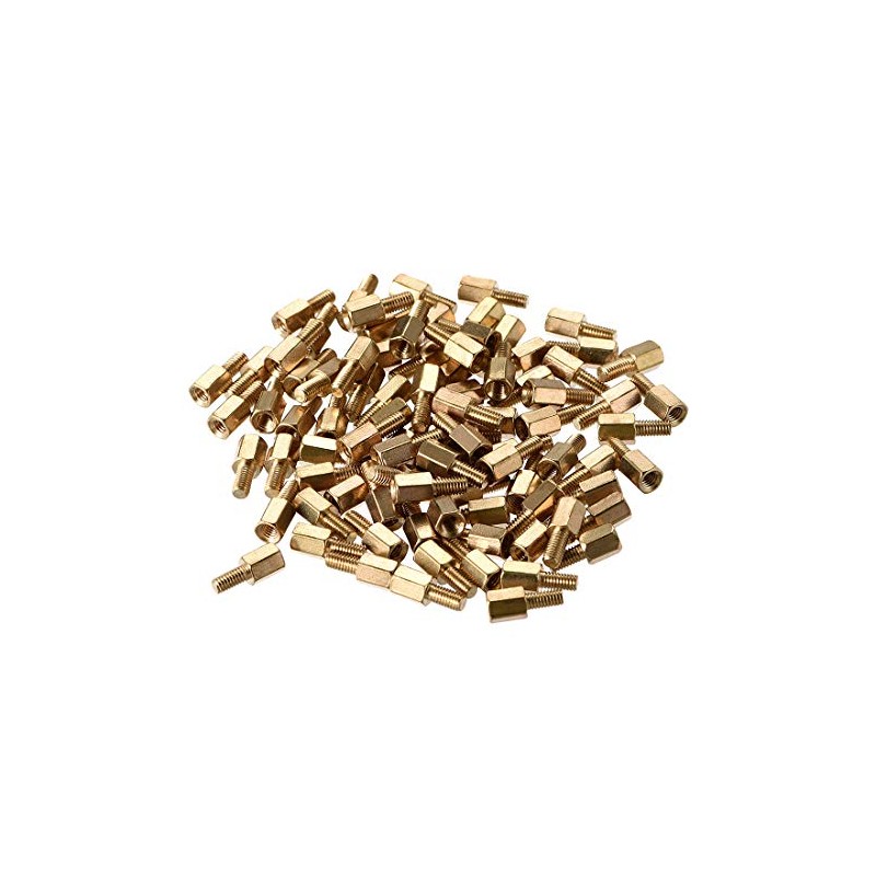 sourcing map Hexagon Standoff Spacer Screw PCB M3 6 +