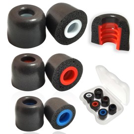 Luckvan Memory Foam Tips Replacement Ear Tips Fit 5mm-7mm Anti-Slip Isolation Noise Replacement Earbuds Tips for in-Ear Earphones with Storage Box