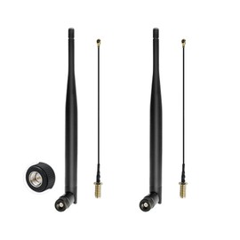 ALMOCN 2PCS 915MHz LoRa Antenna 5dBi Gain Omni-Directional SMA Male Connector + 2PCS IPEX Extension Cable for LoRa Development Board, Security Monitoring, Smart Home