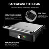 OSTBA Panini Press Grill with Adjustable Temperature, 4-Slice Indoor Grill,