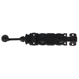 Amig - Overlay Pin | Door Latch | Heavy Duty Gate Latch | Steel and Zamak | Colour: Black | 150 x 35 mm | Includes Screws