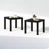 Furinno Simple Square Coffee Table, Side Table, Set of 2,