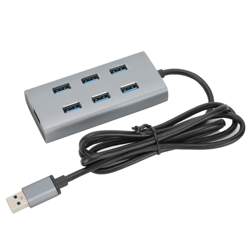 USB 3.0 Hub 7 Ports 5gbps Adapter Portable Aluminium Alloy