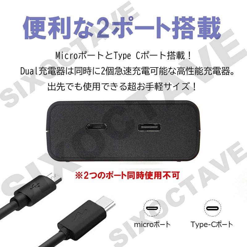 SIXOCTAVE Dual USB Rapid Compatible Charger for DMW-BLE9/DMW-BLG10/BP-DC15-BP-DC15-U/BP-DC15-E DMW-BTC9 DE-A99A