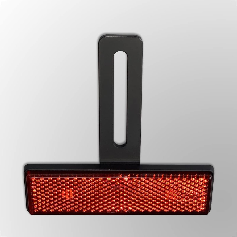 evermotor Universal Motorcycle E4 Reflector Rear Narrow Red with Short