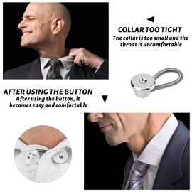 FuninCrea 20 Pcs Metal Collar Extenders, Flexible Spring No Sew Neck Extenders Invisible for Women Men Dress Shirt Trouser Cuff