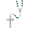 Emerald Green Austrian Crystal Catholic Prayer Rosary (May) -Includes rosary