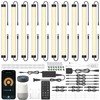 LABOREDUCER Under Cabinet Lights Plug in 10 Pack,11inch Ultra Thin