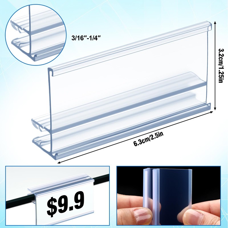 Kathfly 50 Pcs 2.5 l x 1.25 H Plastic Label