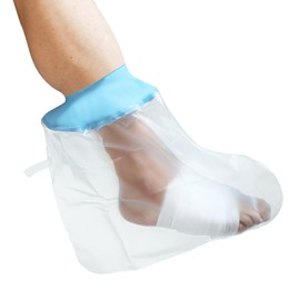 Tideshake 100% Waterproof Foot Cast Cover for Showering, Reusable Adult Foot Cast Protector, Cast Covers for Shower, Watertight Cast Bag for Ankle, Burns