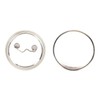 Set of 100 Blank Pin Back Buttons, 50 mm Round