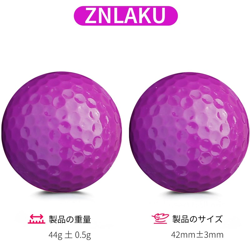 znlaku Golf Balls, Stand Out, Color Golf Ball, 2-Piece Construction,