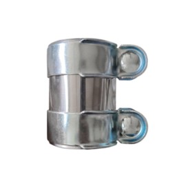3in 76mm Exhaust Clamp, Butt Joint Exhaust Pipe Connector, Stainless Steel Double Sleeve Clamp for Muffler/Exhaust Pipe/Catalytic Converter Repair, Universal Exhaust Tube Joiner