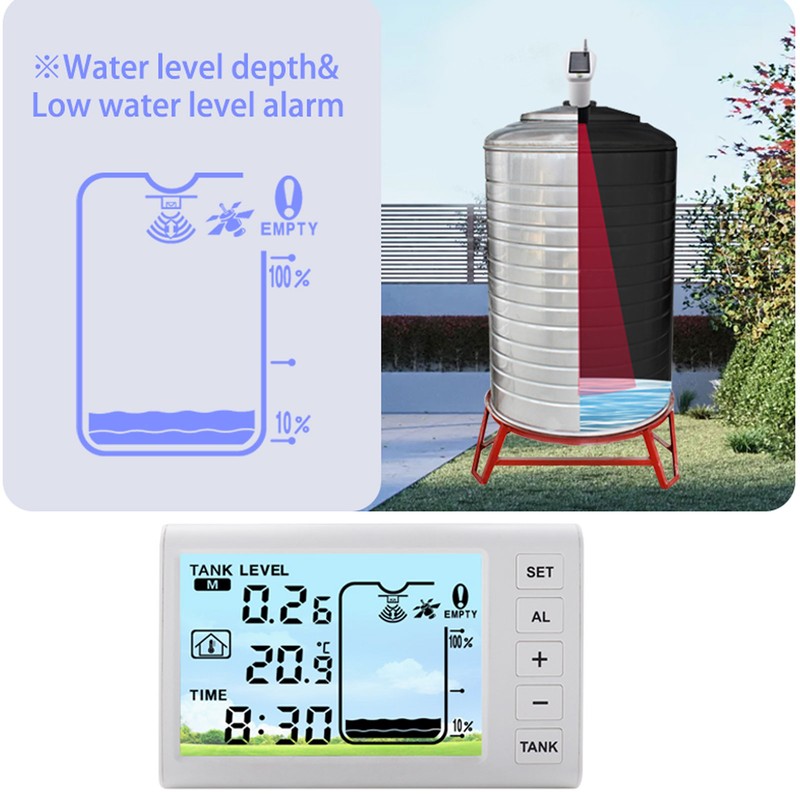 Ultrasonic Level Sensor Water Tank Wireless WiFi Liquid Level Meter