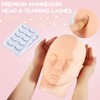 Eyelash Extension Kit with Mannequin Head Practice Lashes Exercise Set