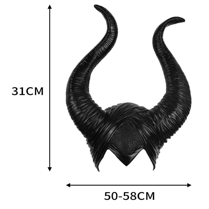 daisen Women's Black Crow Costume Feather Cape Shawl with Horns