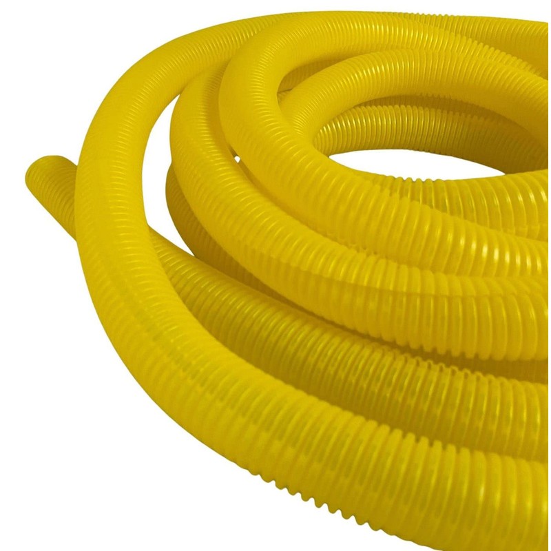 PE Yellow Corrugated Conduit Flexi Pipe Tube Split 23mm -