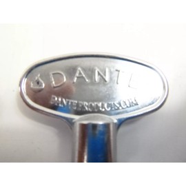 Dante Blue Flame Fireplace Chrome 24" Gas Valve Key for 1/4 & 5/16