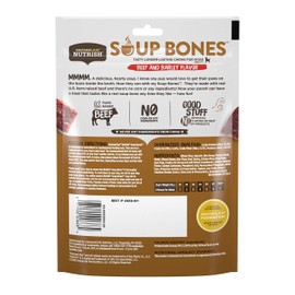 Rachael Ray Nutrish Soup Bones Dog Treats, Beef & Barley Flavor, 3 Count (Pack of 8)