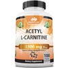 Acetyl L-carnitina 1.500 mg 100 cápsulas vegetales